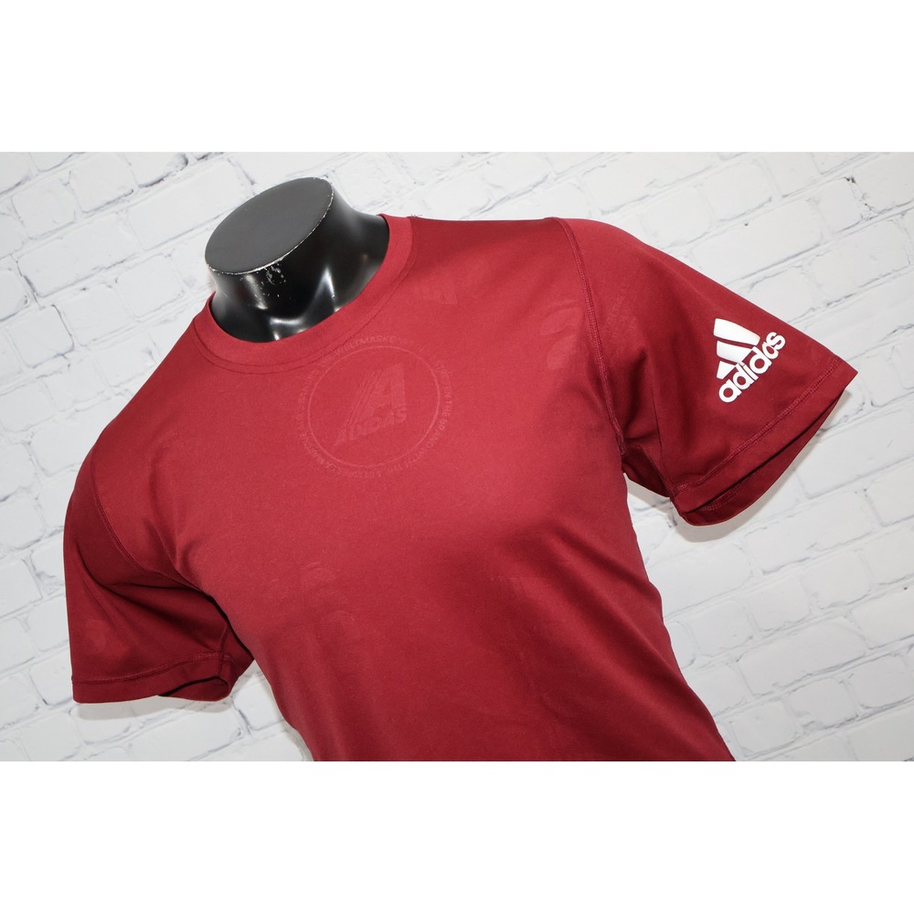 Adidas FreeLift Training Shirt Mens XL Maroon Climalite Gym Workout Tee Running